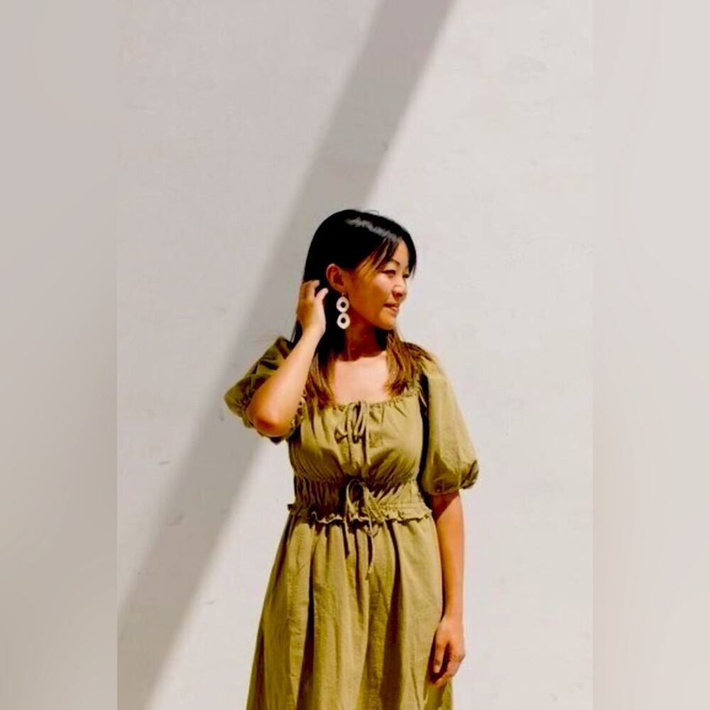 Universal Thread Midi Smocked Dress (Black) - Picture 2 of 13